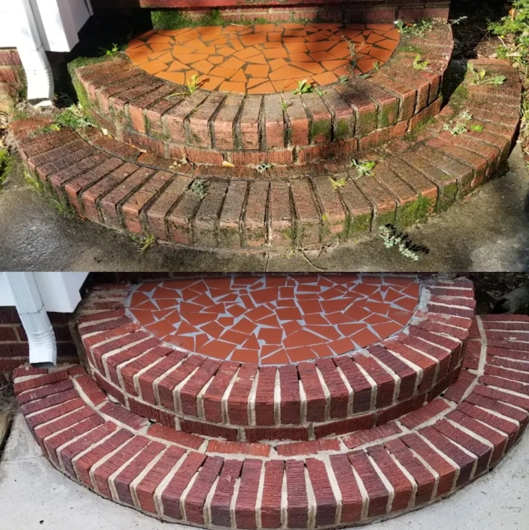 Porch cleaning Before& After