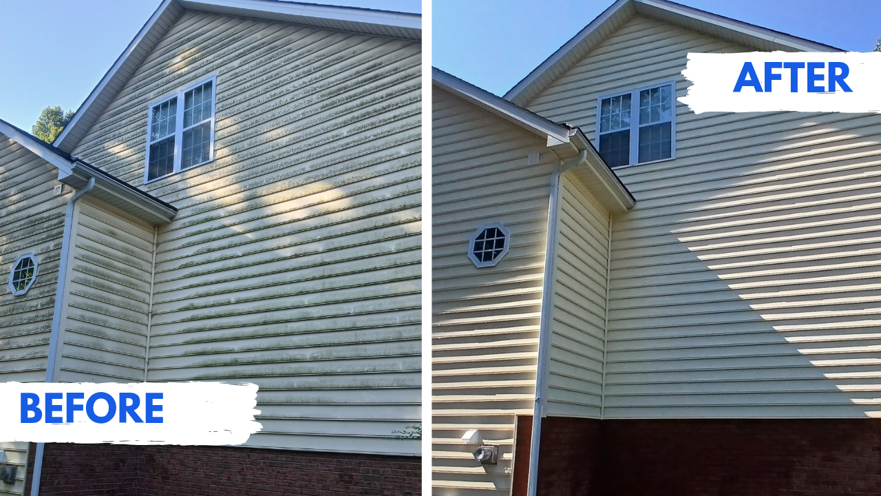 Vinyl siding house washing in Providence Glen Charlotte NC