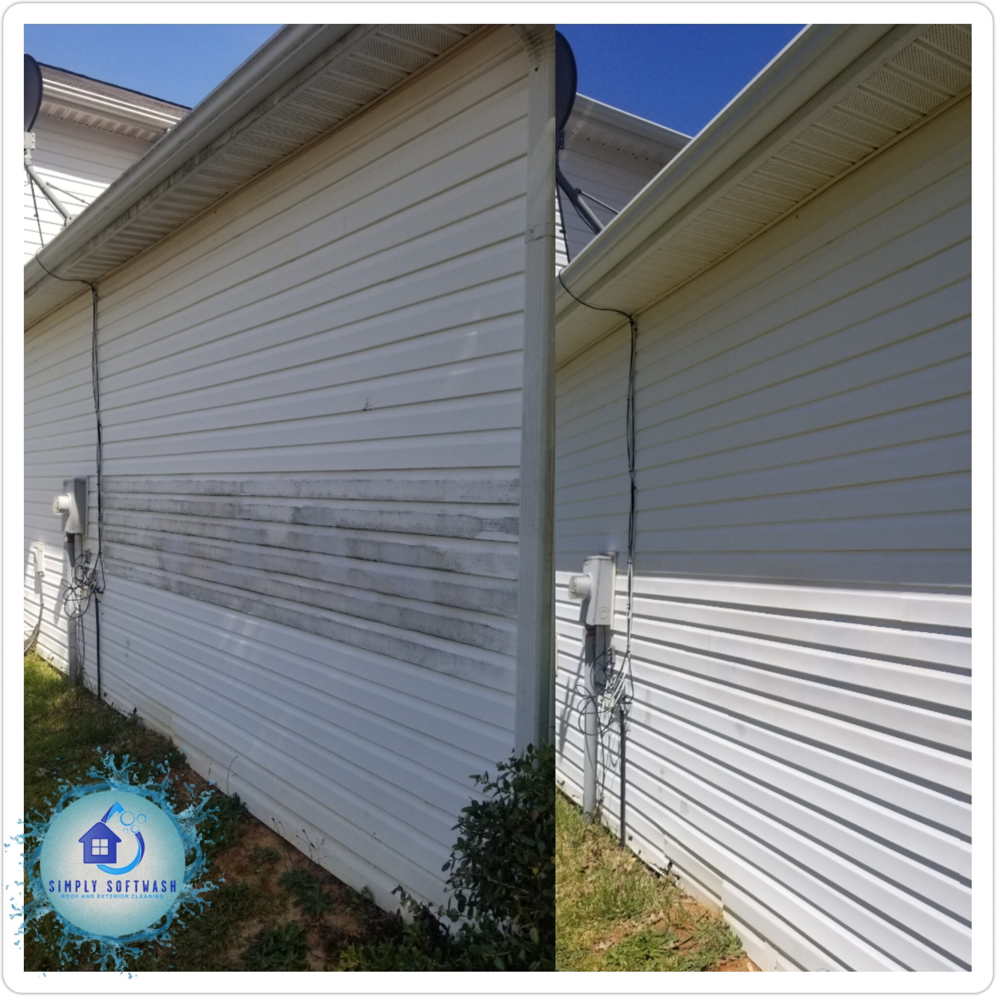 Our residential soft wash house washing service provides homeowners in Lancaster, SC, and the surrounding areas with professional soft washing solutions that won't break the bank. The team here at Simply Softwash Roof and Exterior Cleaning will use a safe and eco-friendly soft washing formula to clean the exteriors of your home, including walls, siding, and more.